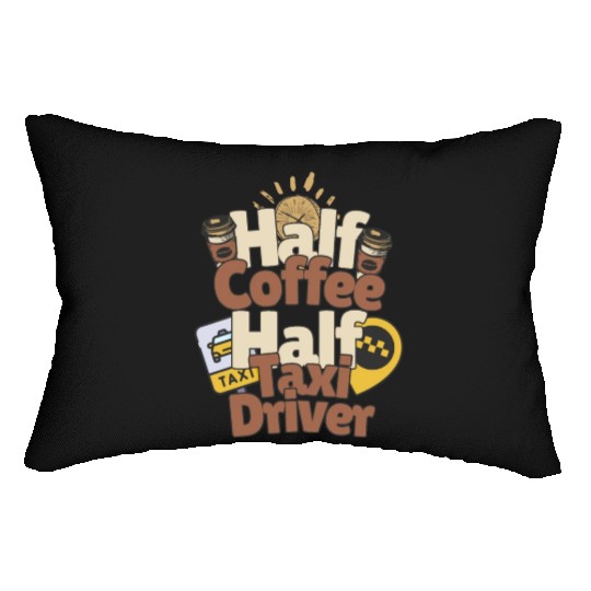 Half Coffe Half Taxi Driver Lumbar Pillows
