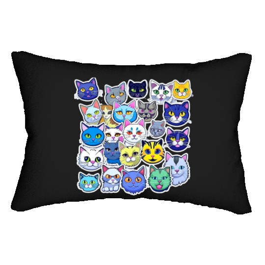 Hilarious Meme Cats: Shareable Humor Pack Lumbar Pillows