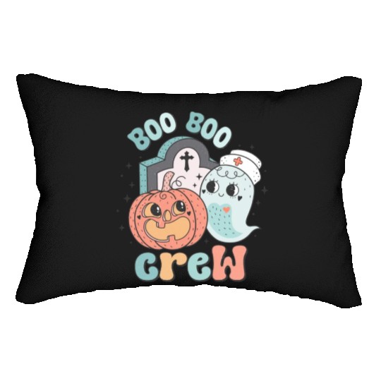 Boo Boo Crew Nurse Funny Ghost Women Halloween Lumbar Pillows