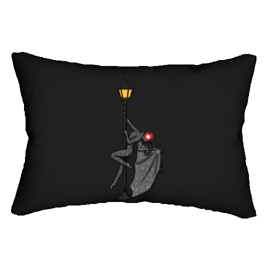 Mothman Pole Dancing On A Street Lamp Funny Lumbar Pillows