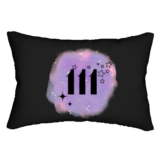 Angel Number 111 Numerology Lilac Lumbar Pillows