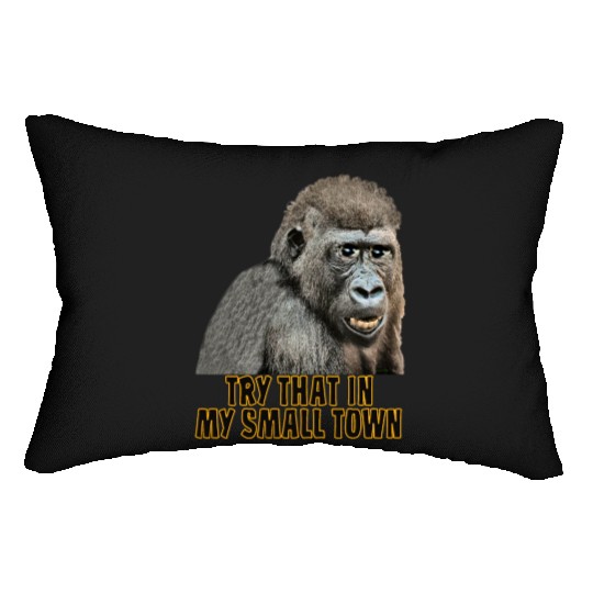 Small Town Ape Lumbar Pillows