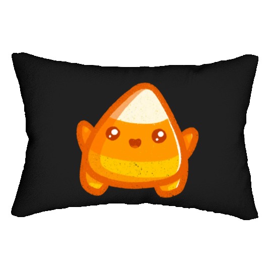 Super Cute Candy Corn Kawaii Candy Corn Lumbar Pillows