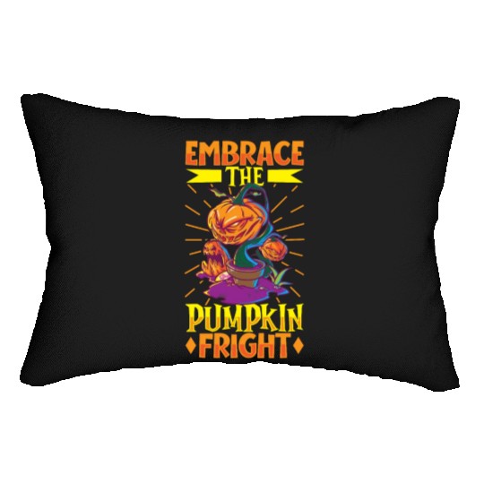Scary Pumpkin Halloween Costume Autumn Fall Gift Lumbar Pillows