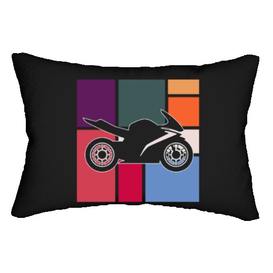 Vintage Motorcycle Racer – Retro Speed Ride Lumbar Pillows