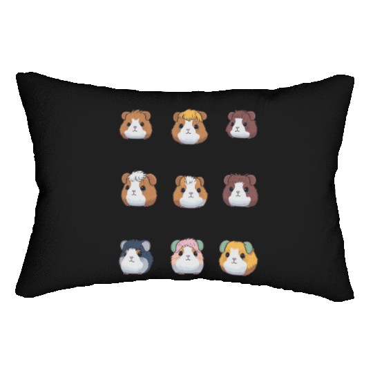 Cute Kawaii Korean Guinea Pig Pastel Stickers Pack Lumbar Pillows