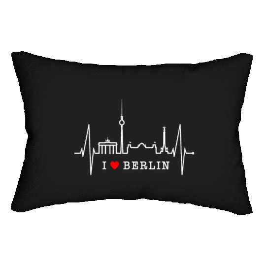 Berlin Skyline Heartbeat Germany Fan I Love Berlin Lumbar Pillows