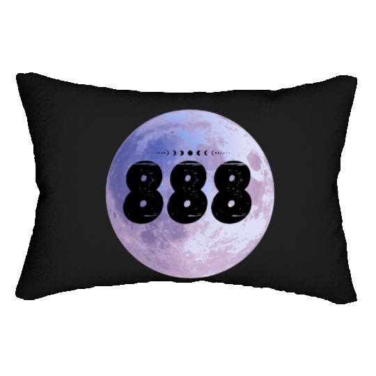 Purple Moon Angel Numbers 888 Lumbar Pillows