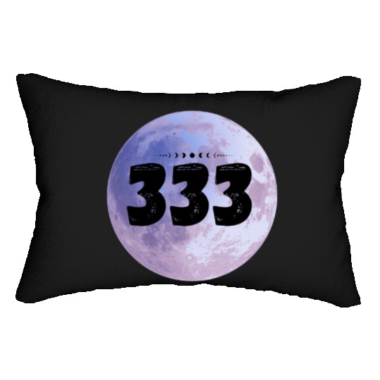 Purple Moon Angel Numbers 333 Lumbar Pillows