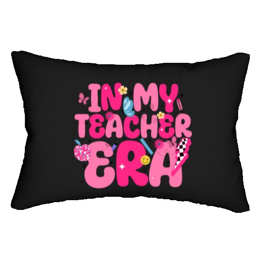 In My Teacher Era Best Teacher Appreciation Retro Lumbar Pillows