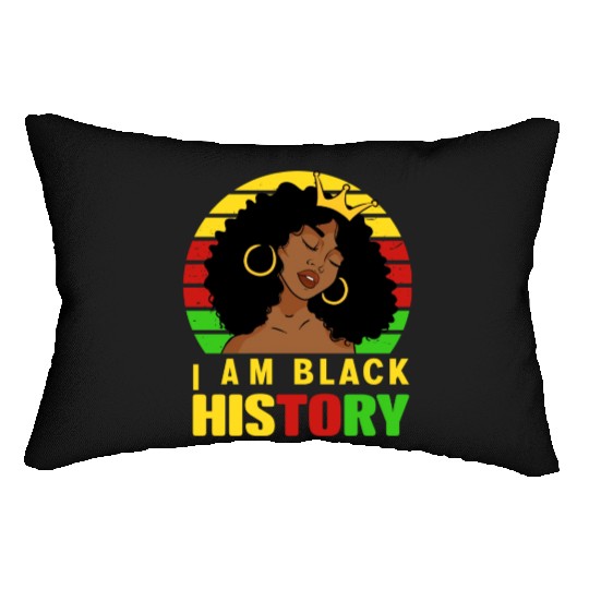 I Am Black History Month African American For Lumbar Pillows