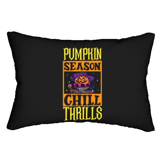 Scary Pumpkin Halloween Costume Autumn Fall Gift Lumbar Pillows