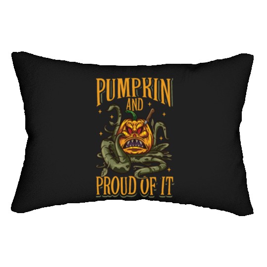 Scary Pumpkin Halloween Costume Autumn Fall Gift Lumbar Pillows