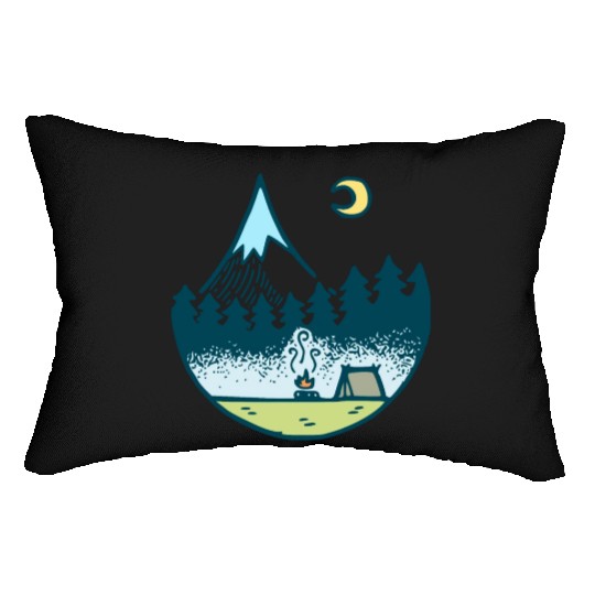 Keep It Simple (Camping At Night) Lumbar Pillows