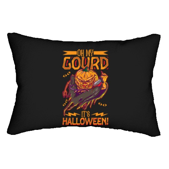 Scary Pumpkin Halloween Costume Autumn Fall Gift Lumbar Pillows