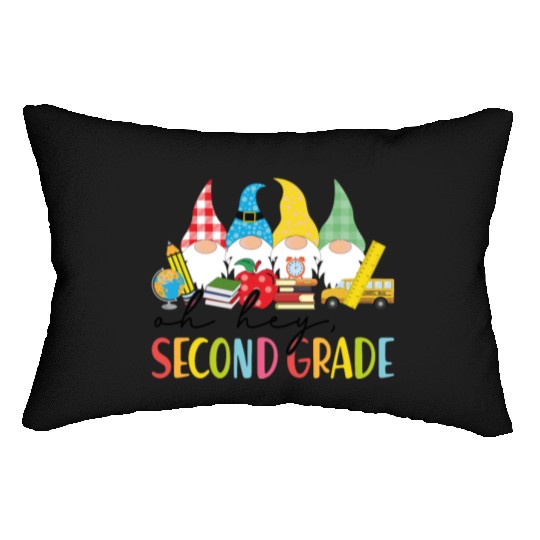 Oh Hey Second Grade Gnomes Student 2nd Grade Back Lumbar Pillows