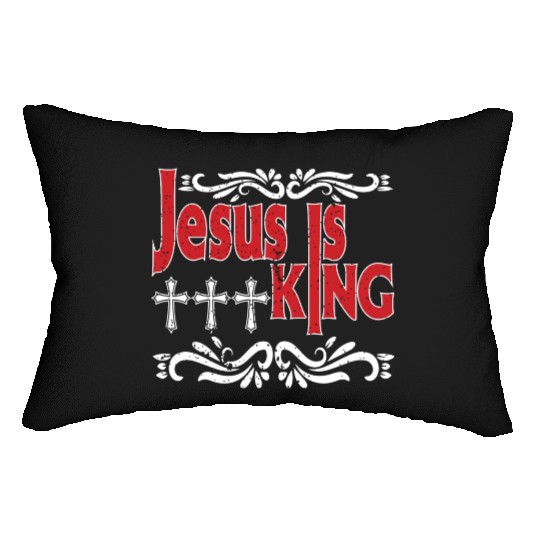 Jesus Is King Love Jesus Christian Christmas Lumbar Pillows