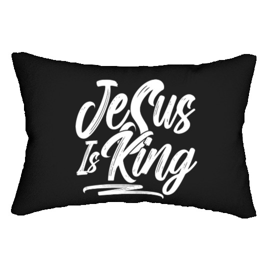 Jesus Is King Love Jesus Christian Christmas Lumbar Pillows