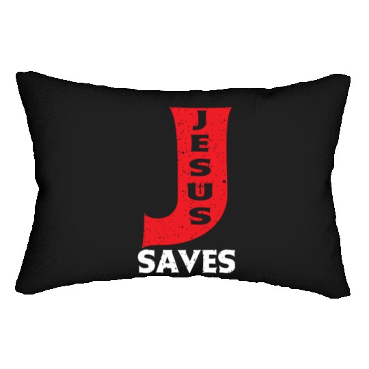 Jesus Saves Love Jesus Christian Christmas Lumbar Pillows