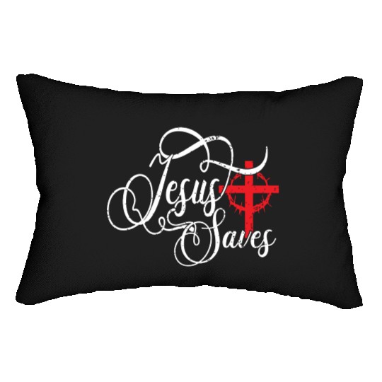Jesus Saves Love Jesus Christmas Christian Lumbar Pillows