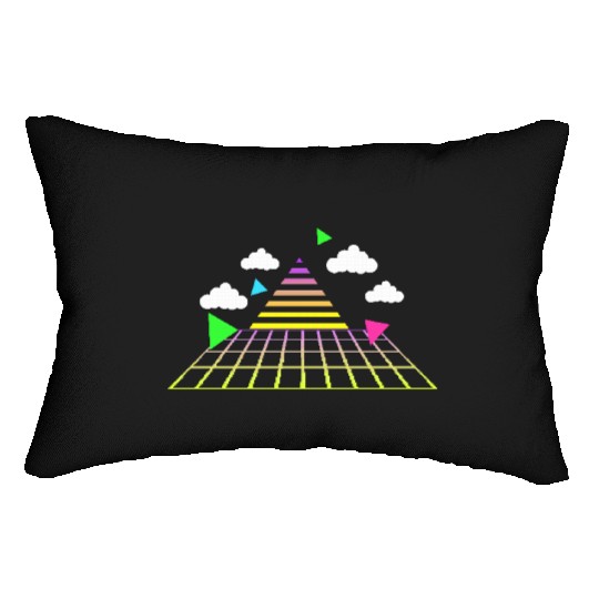 Game 8-bit pixel retro style 90s. Lumbar Pillows