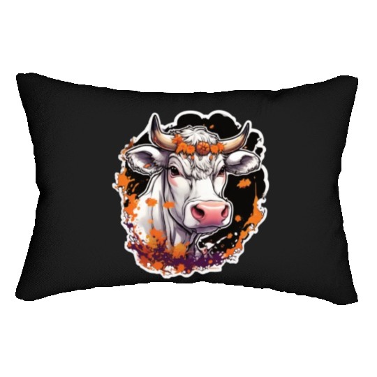 Kug Cow Halloween Cow Skull Cow Head Cows Lumbar Pillows