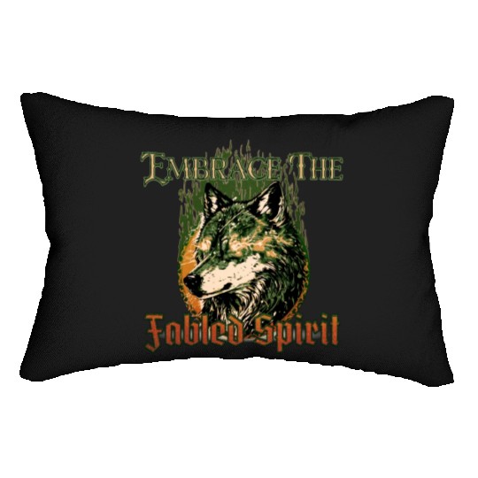 Embrace The Fabled Spirit Wolf Woodlands Lumbar Pillows
