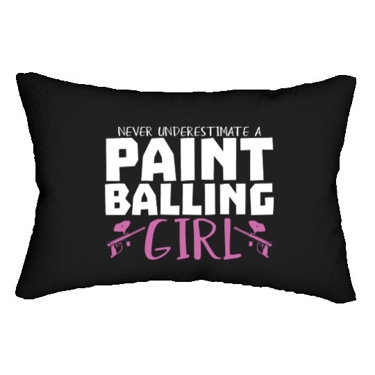 Paintball Girl Paintballer Speedball Camouflage Lumbar Pillows