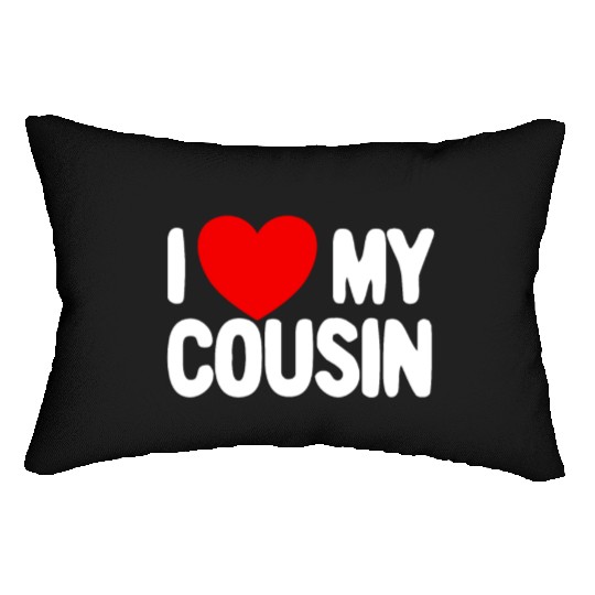 I Love My Cousin Red Heart Redneck Love My Cousin Lumbar Pillows