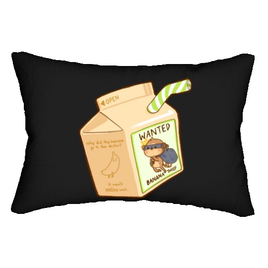 Monkey Banana Milk Lumbar Pillows