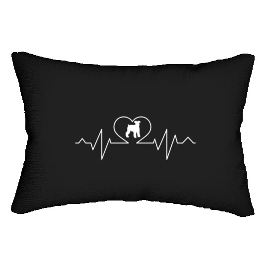 Miniature Schnauzer dog heatbeat Lumbar Pillows