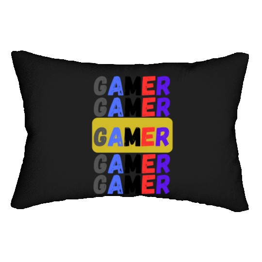 Distressed Retro Gamer Lumbar Pillows