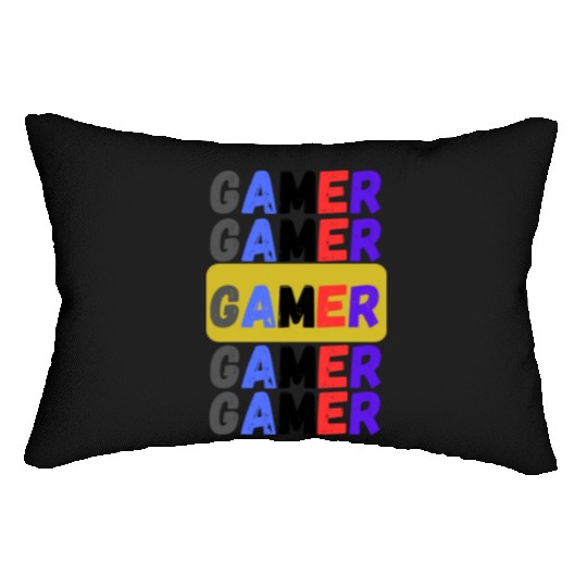 Distressed Retro Gamer Lumbar Pillows