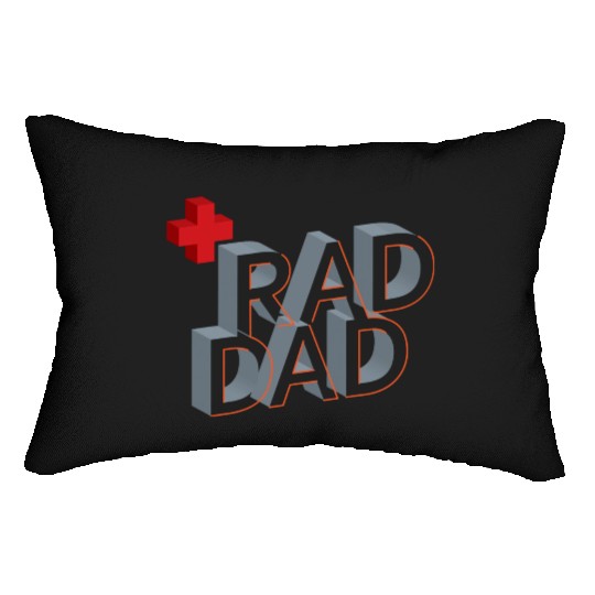 Isometric Typography Rad Dad Lumbar Pillows