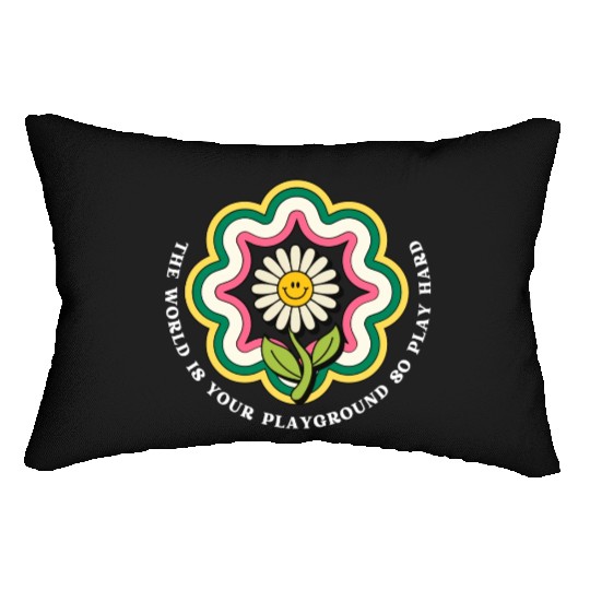 Flower Quote Playground Lumbar Pillows