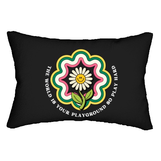 Flower Quote Playground Lumbar Pillows