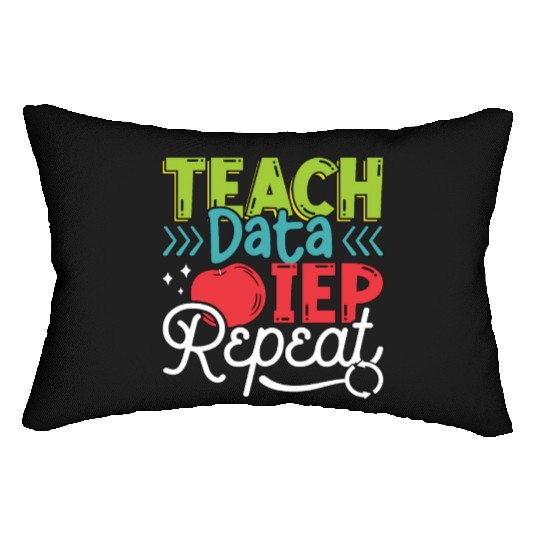 IEP Teach Data IEP Repeat Educator Sped Teacher Lumbar Pillows