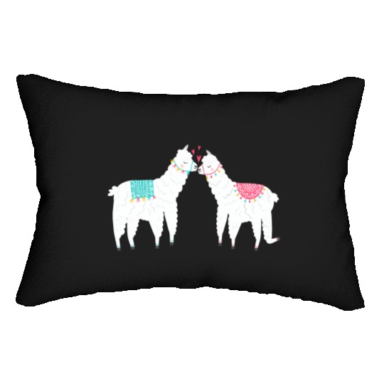 Llama Summer Wedding Anniversary Enet Lumbar Pillows