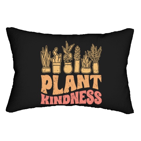 Plant Kindness Vintage Plant Lover For Kind Lumbar Pillows