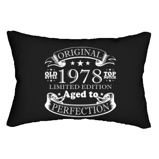 1978 vintage birthday year of birth 1978 gift Lumbar Pillows