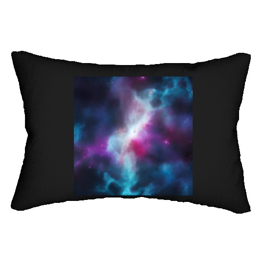 Galaxy nebula abstract design Lumbar Pillows