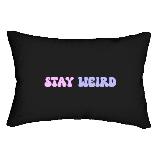 Stay Weird Groovy Retro Straight Lumbar Pillows