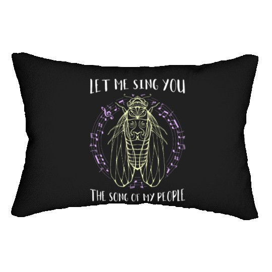 Let Me Sing You The Song Of My People Cicada Line Lumbar Pillows