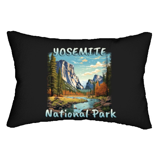 USA Yosemite National Park Sierra Nevada Colorful Lumbar Pillows