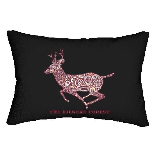 Deer - Maroon Lumbar Pillows