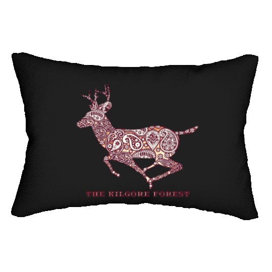 Deer - Maroon Lumbar Pillows