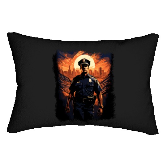 Police OfficerLaw Enforcement USA Patriotic Police Lumbar Pillows