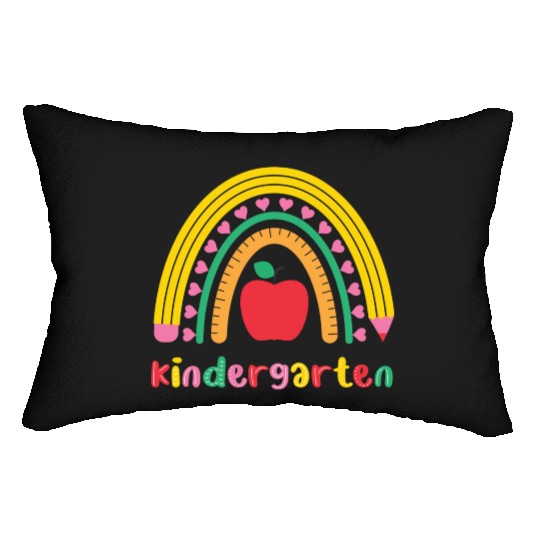 Kindergarten Rainbow Girls Kids Teacher Team Lumbar Pillows