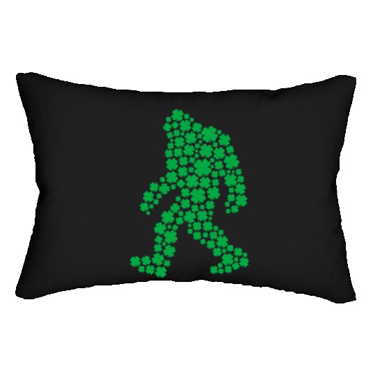 Clover Bigfoot St Patrick's Day Boys Shamrock Lumbar Pillows