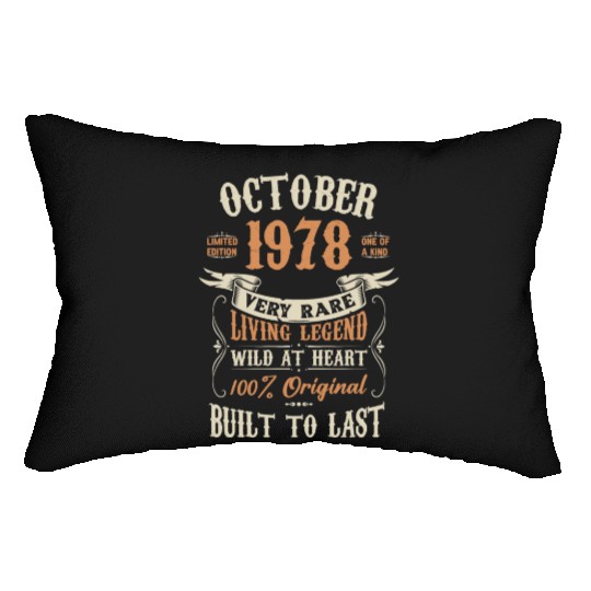 October 1978 Birthday Surprise Lumbar Pillows